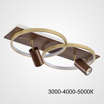 Потолочный светильник DIDRIKA L65 Dark Brown Трехцветный свет by ImperiumLoft