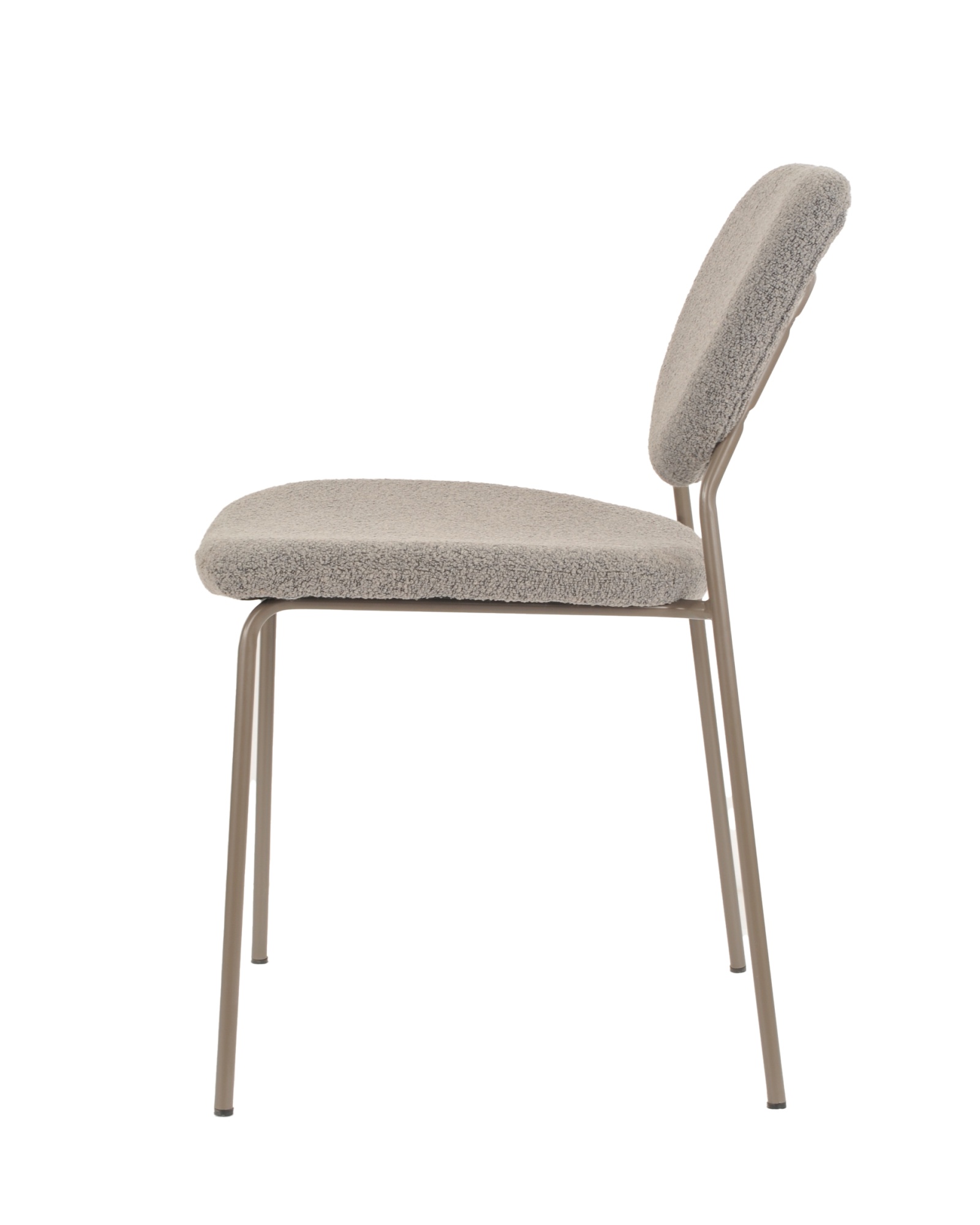 Стул обеденный Gigi тёмно-серый букле серые ножки Stool Group