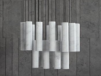 ПОДВЕСКИ СИЛОСА-BIANCO CARRARA D80 18 lamps by ImperiumLoft