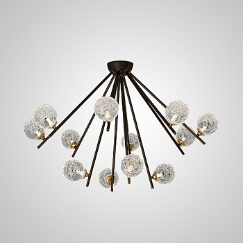 Потолочная люстра INGELA CH L12 Black by ImperiumLoft