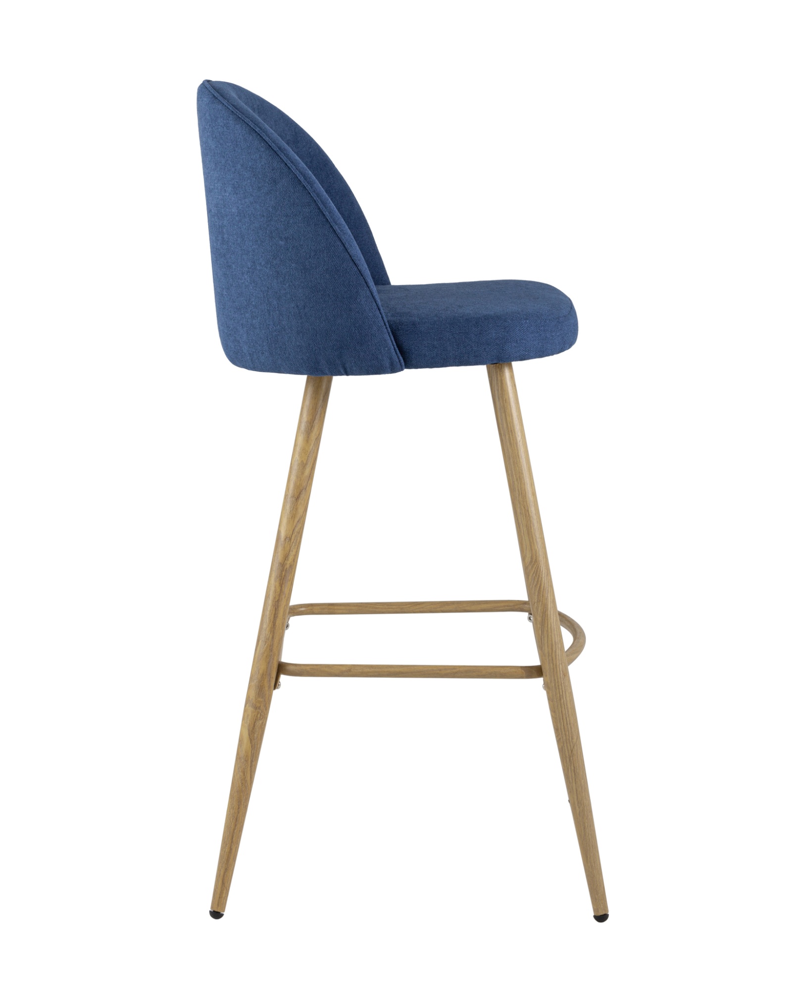 Стул барный Лион синий шенилл Stool Group