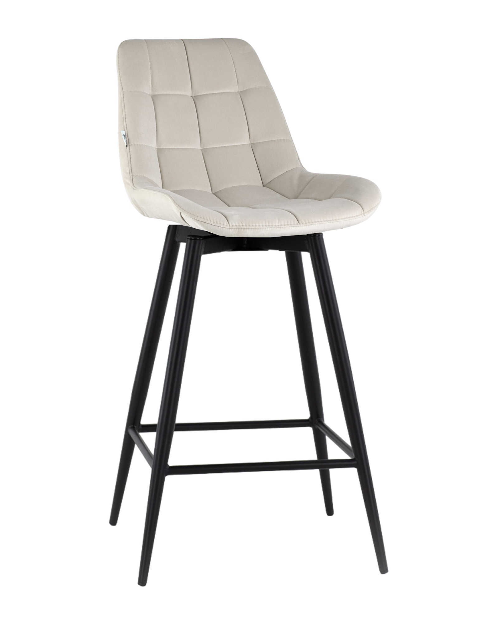 Стул барный Флекс с поворотным механизмом велюр бежевый Stool Group