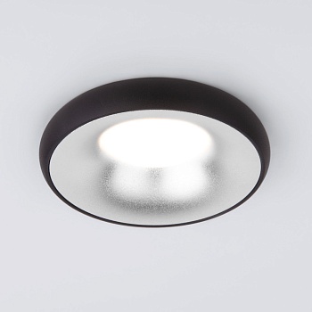 Встраиваемый светильник Elektrostandard 118 MR16 серебро/черный