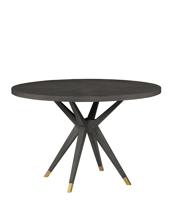 Черный обеденный стол из дуба Изабелла Louvre Home LHFDT1196HLN black oak