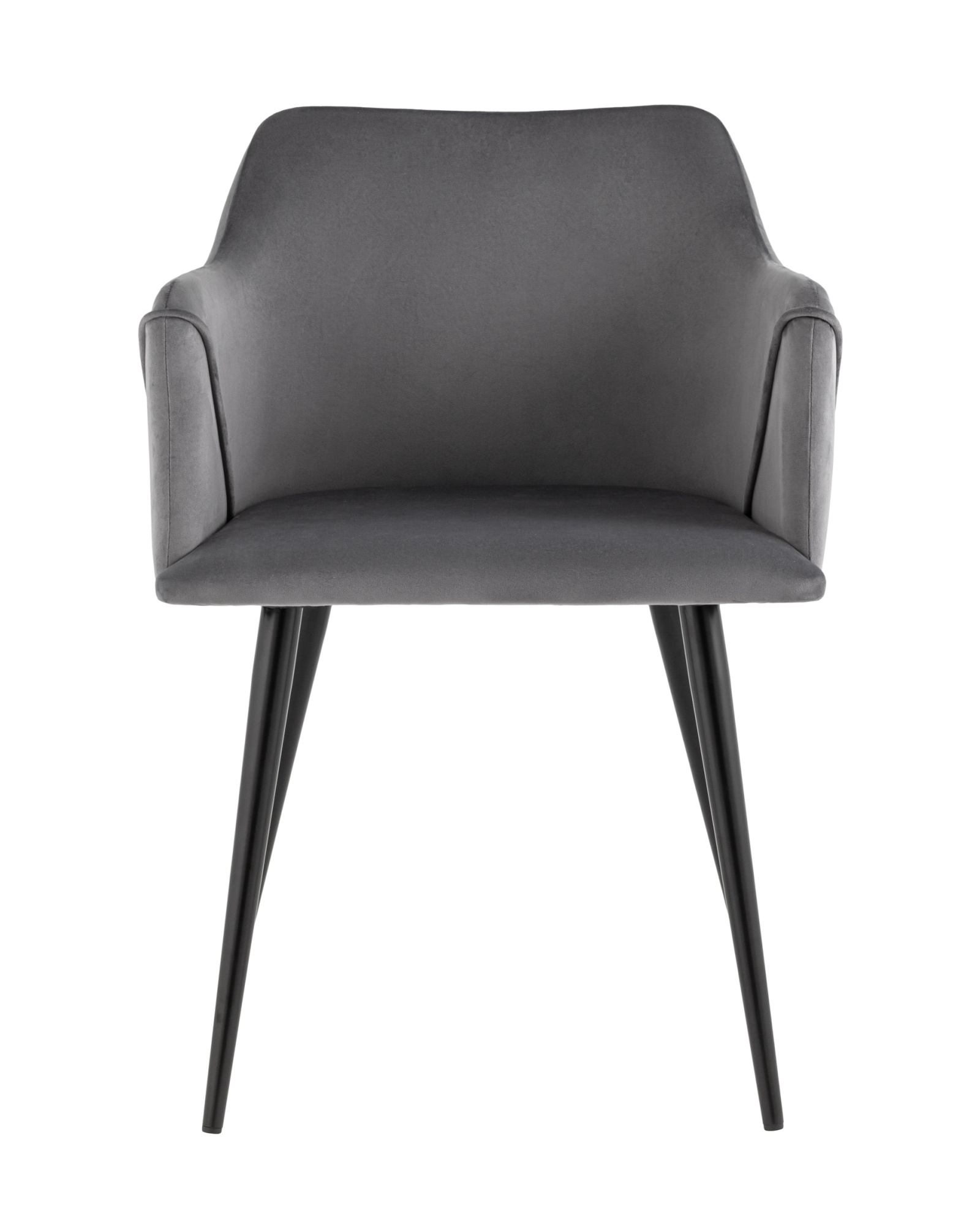 Стул с подлокотниками Джоэл велюр серый Stool Group