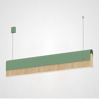 РЕЕЧНЫЙ ПОДВЕСНОЙ СВЕТИЛЬНИК BOOK 3 L120 Green by ImperiumLoft