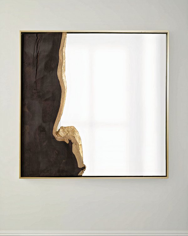Панно из среза палисандра с зеркалом Fault Louvre Home 21H0347