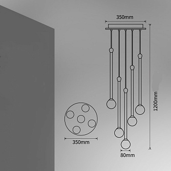 Подвесной светильник BAST MORE L5 Диск by ImperiumLoft
