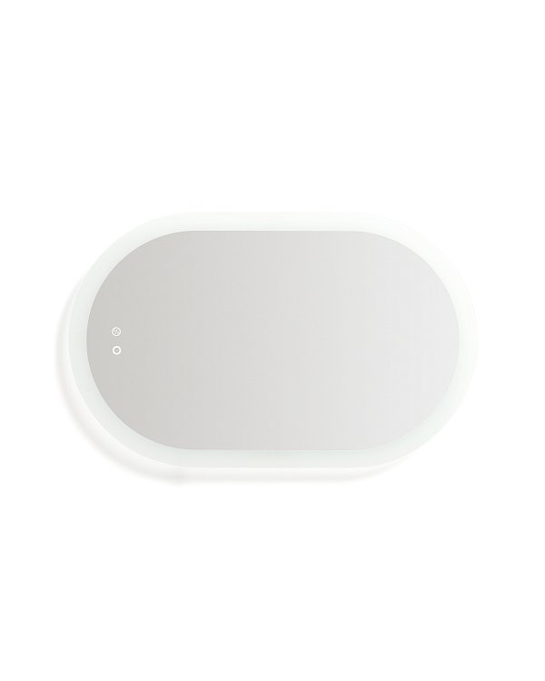 Овальное зеркало для ванной Mervi со LED подсветкой и защитой от запотевания 80 x 50 см La Forma (ex Julia Grup)