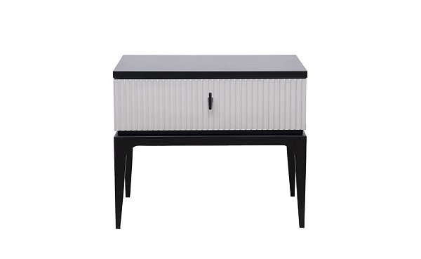 Тумбочка прикроватная Este черно-серая Garda Decor GD-00004