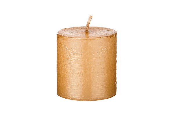 Свеча цилиндр 5 см золотая Garda Decor 348-539
