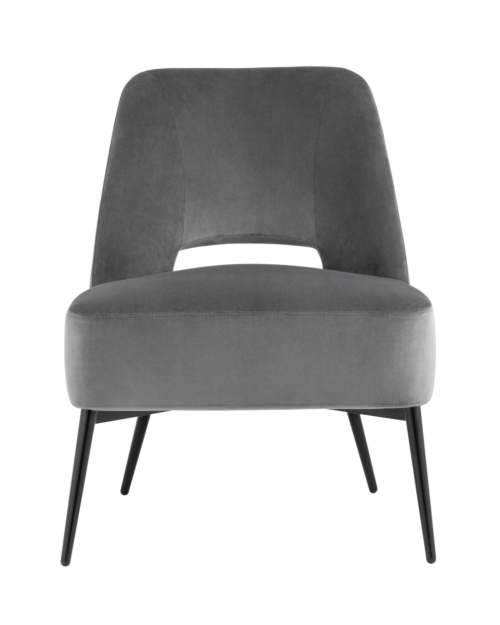 Кресло лаунж Бостон велюр тёмно-серый Stool Group