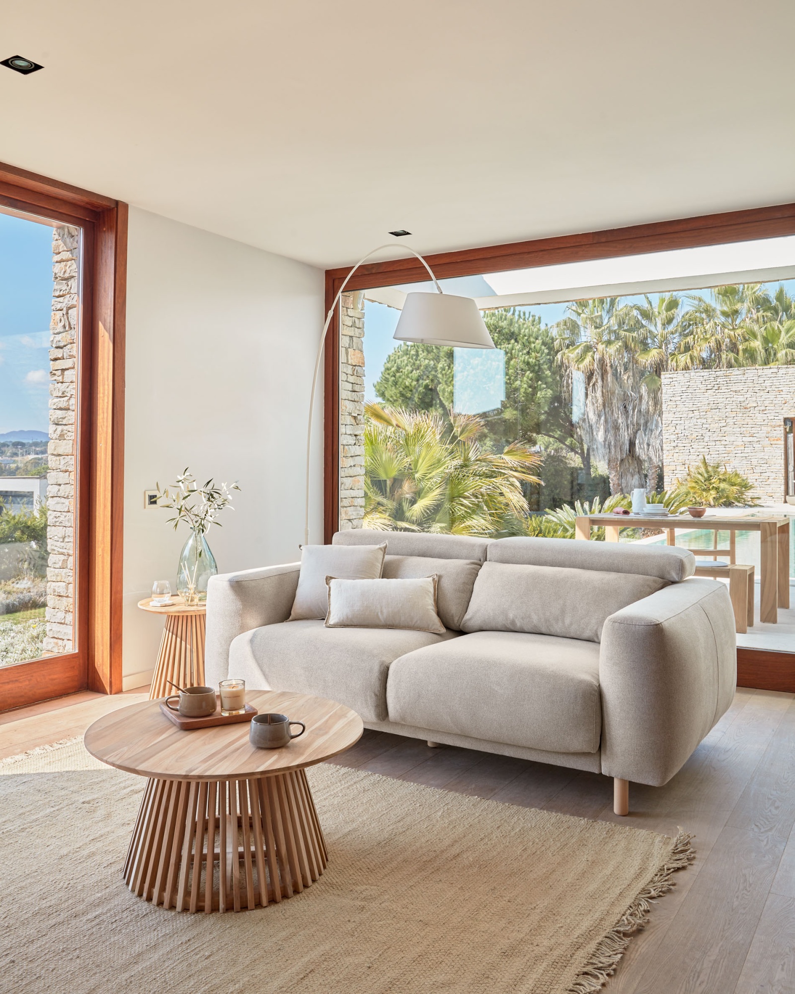 Singa 3-местный диван бежевый 215 см La Forma (ex Julia Grup)