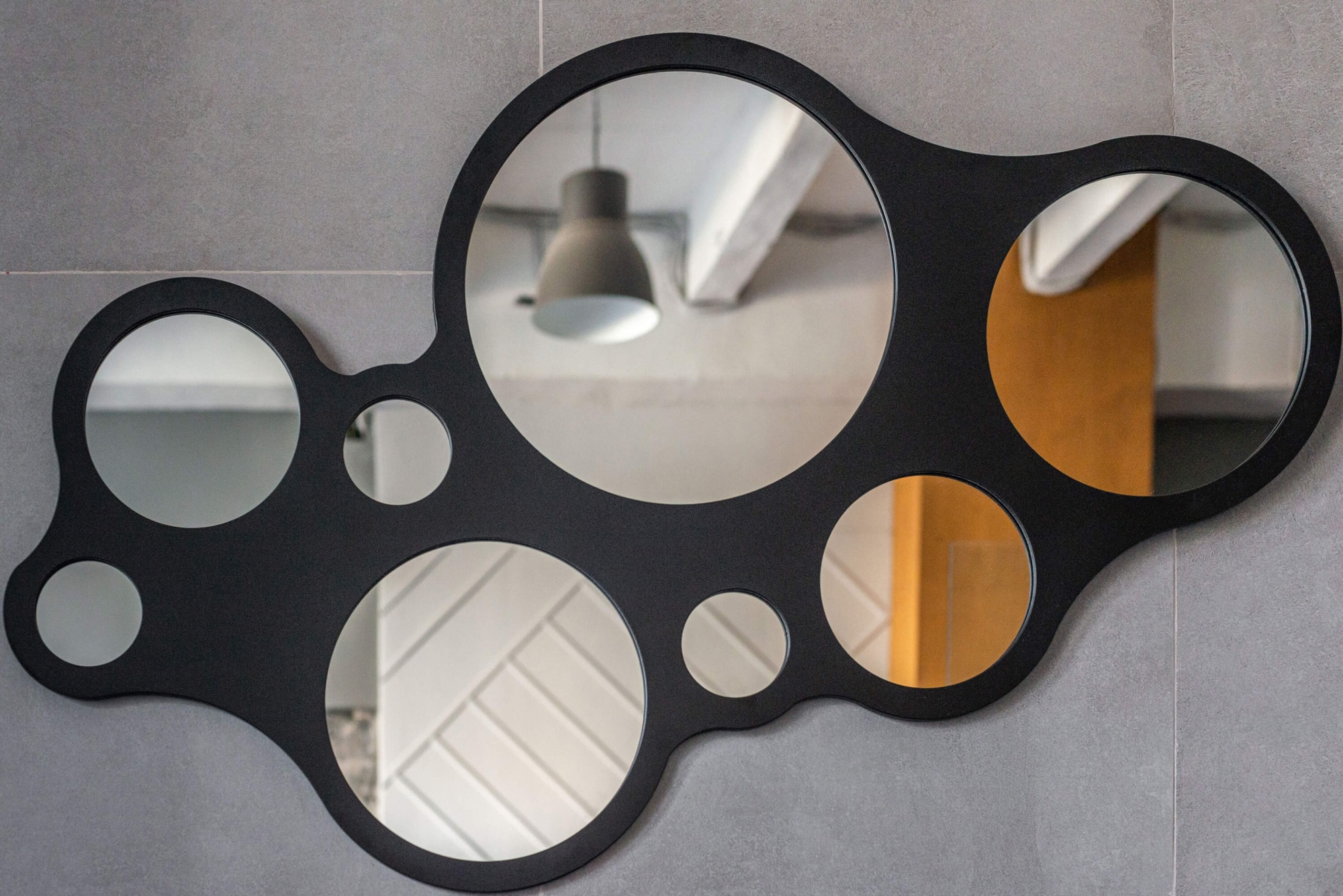 Зеркало BountyHome Round Eyes Black mv436-black