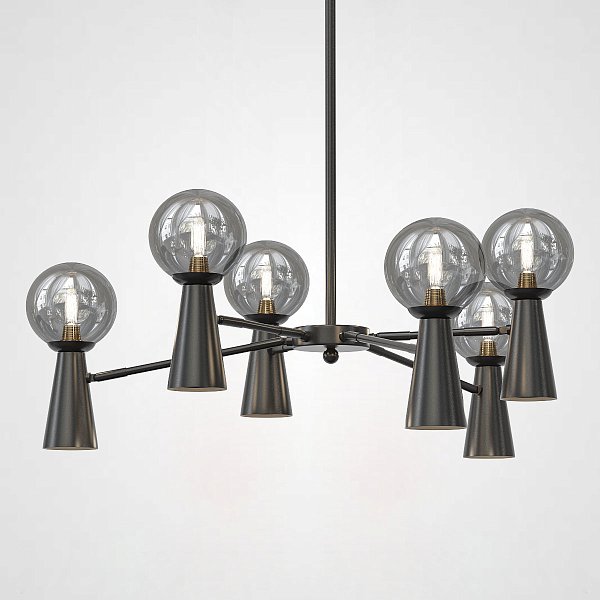 Потолочная люстра ABELINA L12 Black Grey by ImperiumLoft