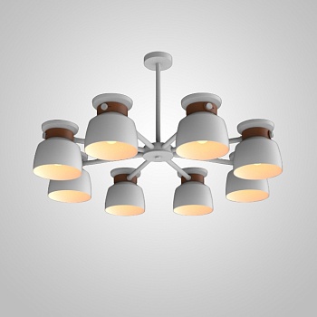 Люстра на штанге LOOP L8 White by ImperiumLoft