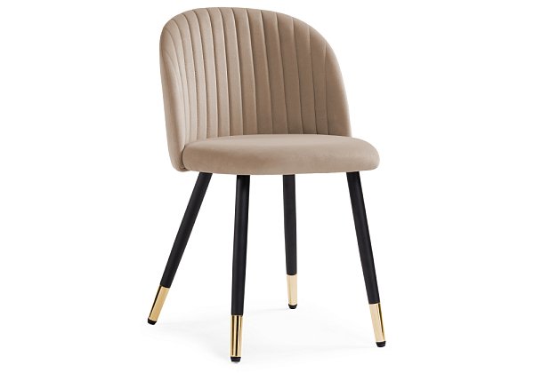 Стул Woodville Gabi dark beige / black / gold 15380
