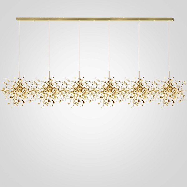 Люстра Tezani Argent Suspension Linear Gold 6L 210 By Imperiumloft