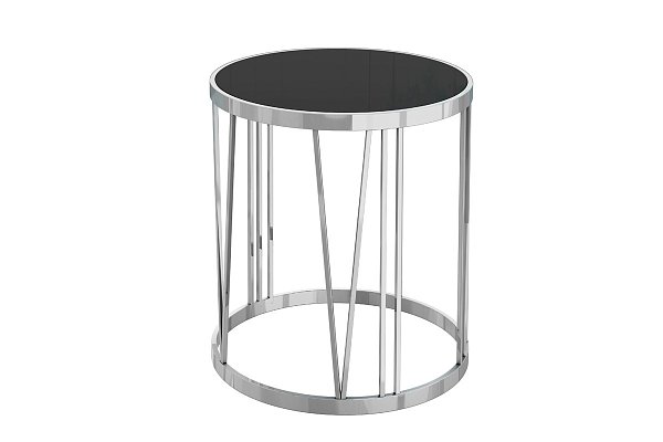 Столик журнальный черное стекло/хром Garda Decor GY-ET7738
