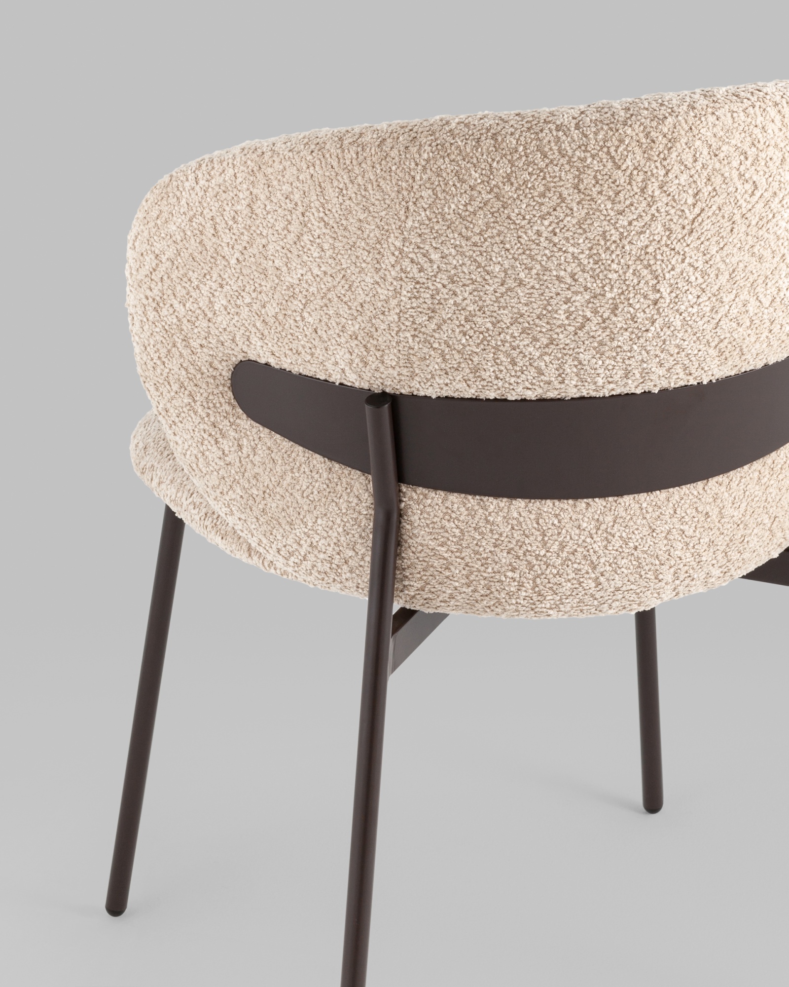 Стул Блейз букле капучино каркас серо-коричневый Stool Group