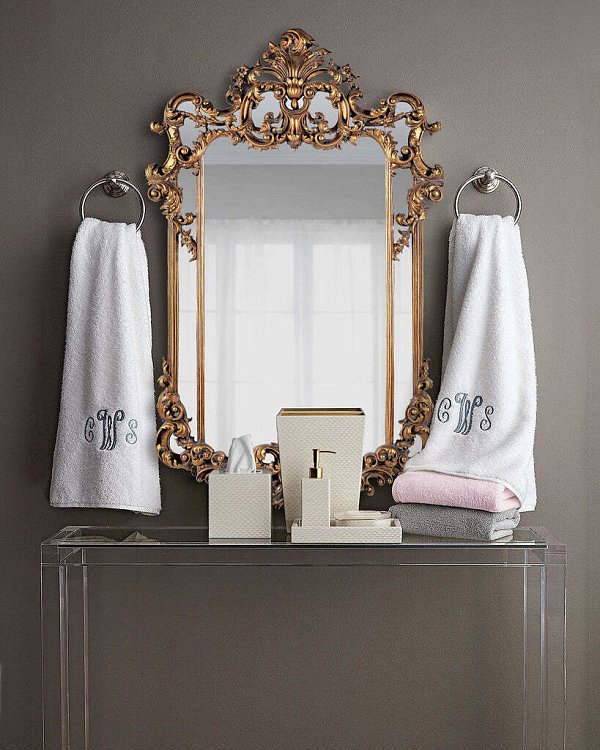 Золотое настенное зеркало Шерман Louvre Home LH240