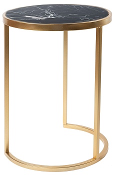 Столик приставной с черным мрамором Glasar 54-098