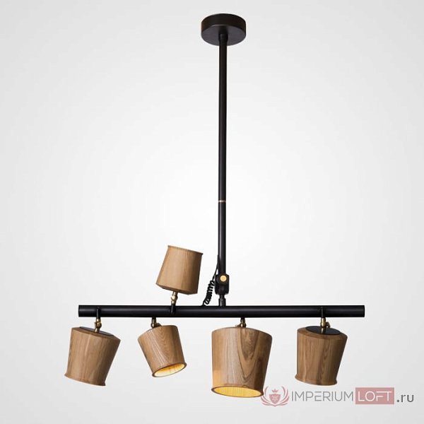 Подвесной реечный светильник CONNY L5 Light brown by ImperiumLoft