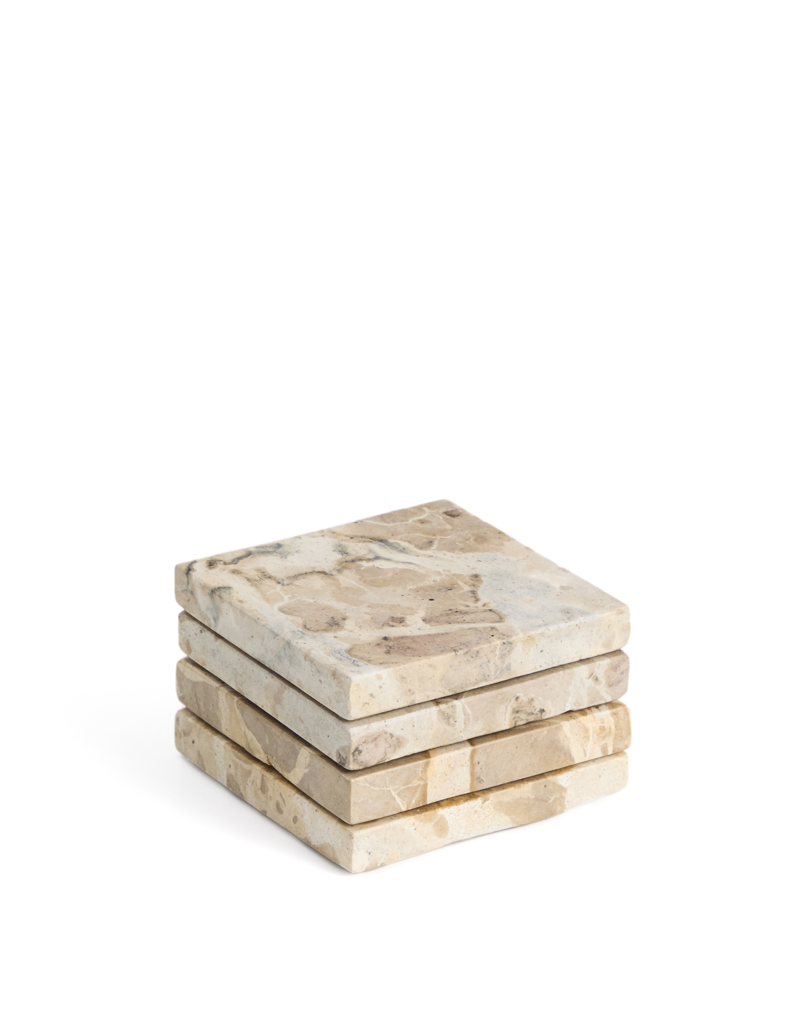 Набор из 4 квадратных подставок Malder из бежевого мрамора La Forma 451187