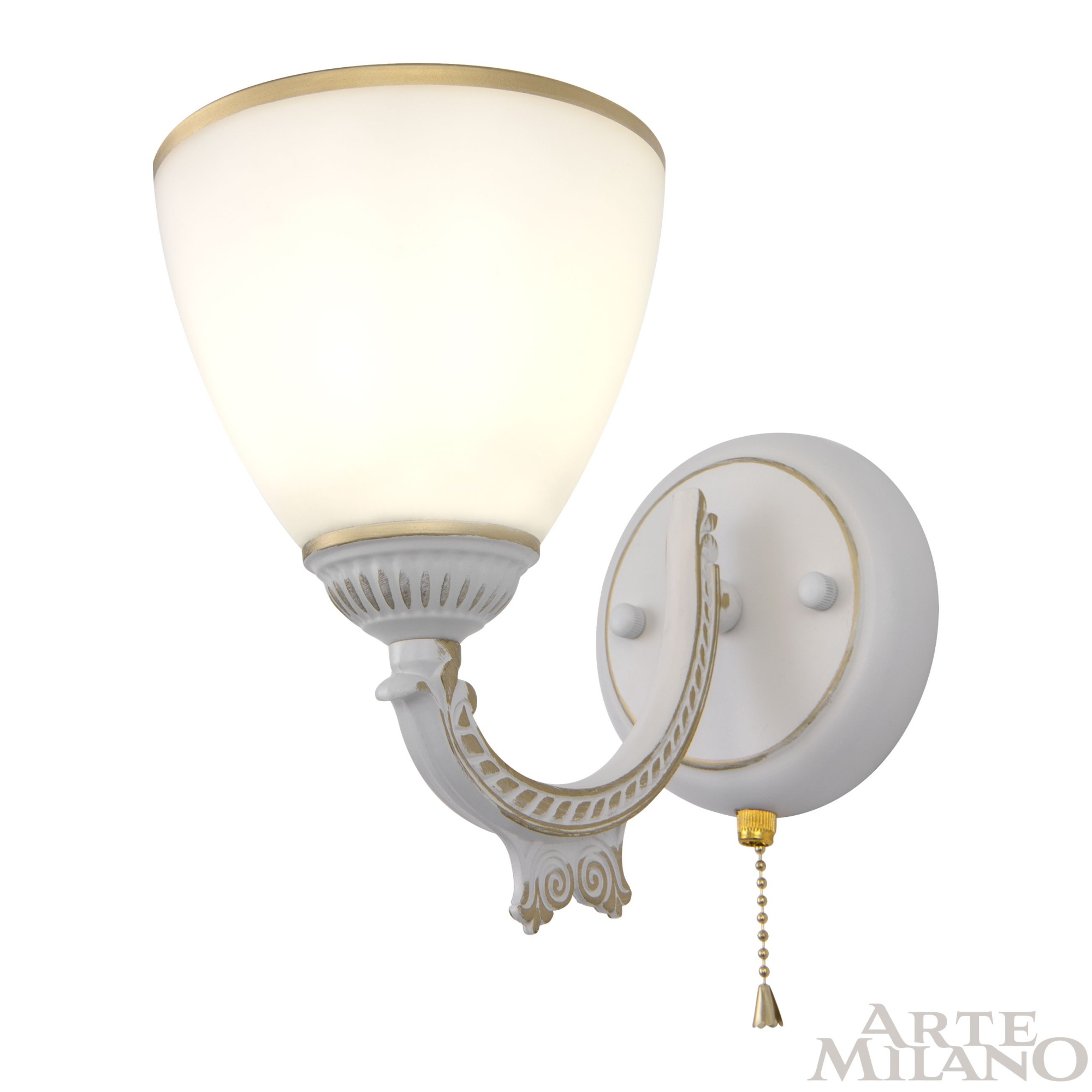 Бра с плафонами 342837/1W WT+G Arte Milano