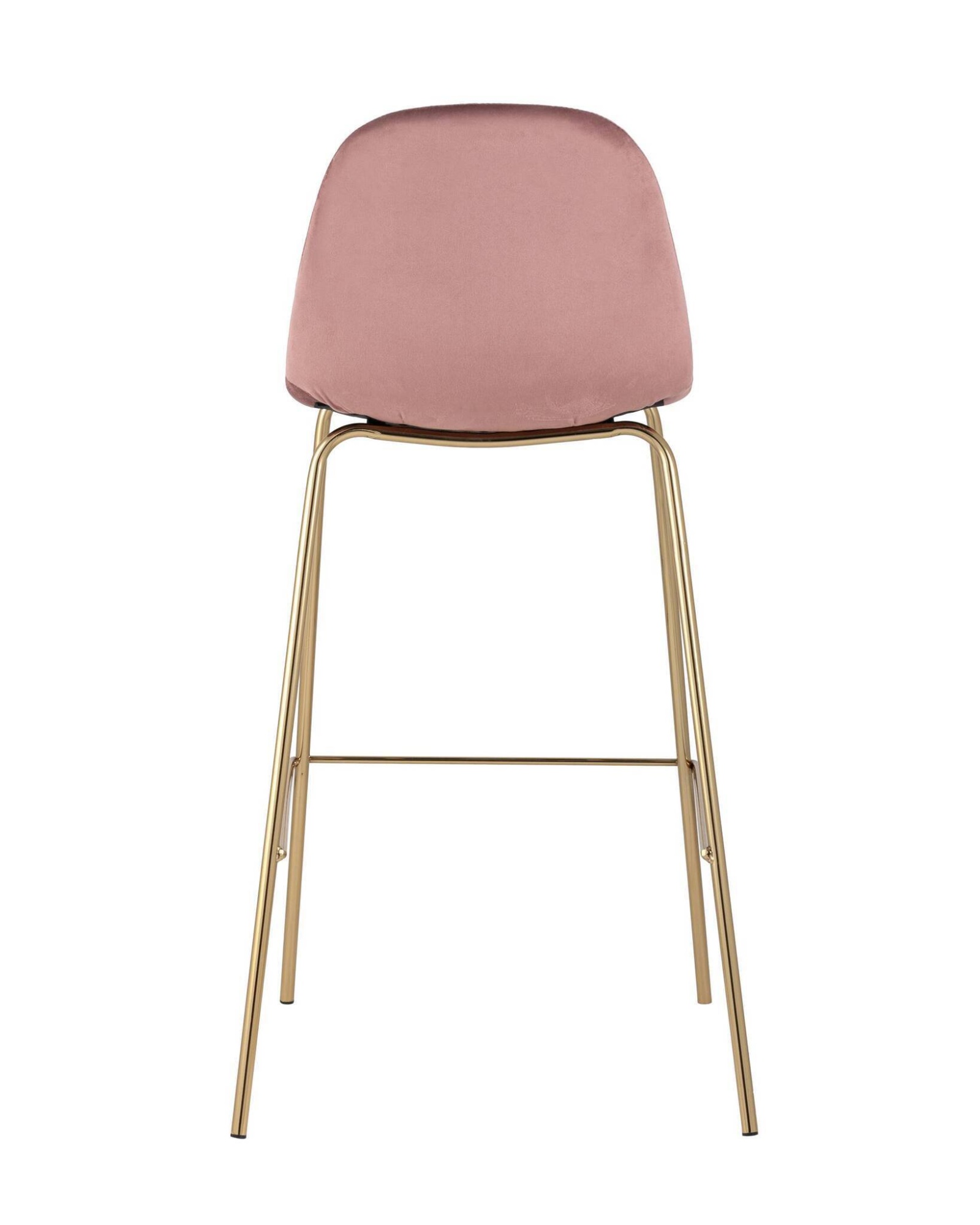 Стул барный Валенсия велюр пыльно-розовый золотые ножки Stool Group