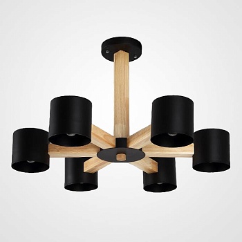 Люстра на штанге MALMO L6 Black by ImperiumLoft