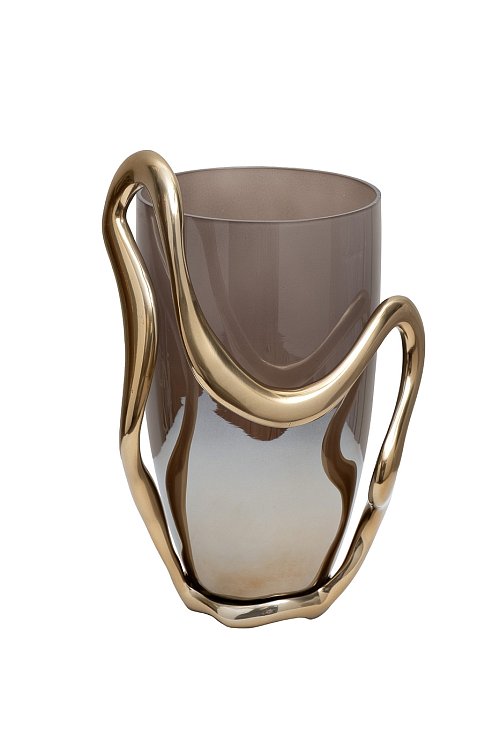 Ваза декоративная стеклянная Flow Garda Decor 69-22681