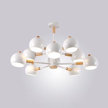 Люстра на штанге SVEN 10 lamps White by ImperiumLoft