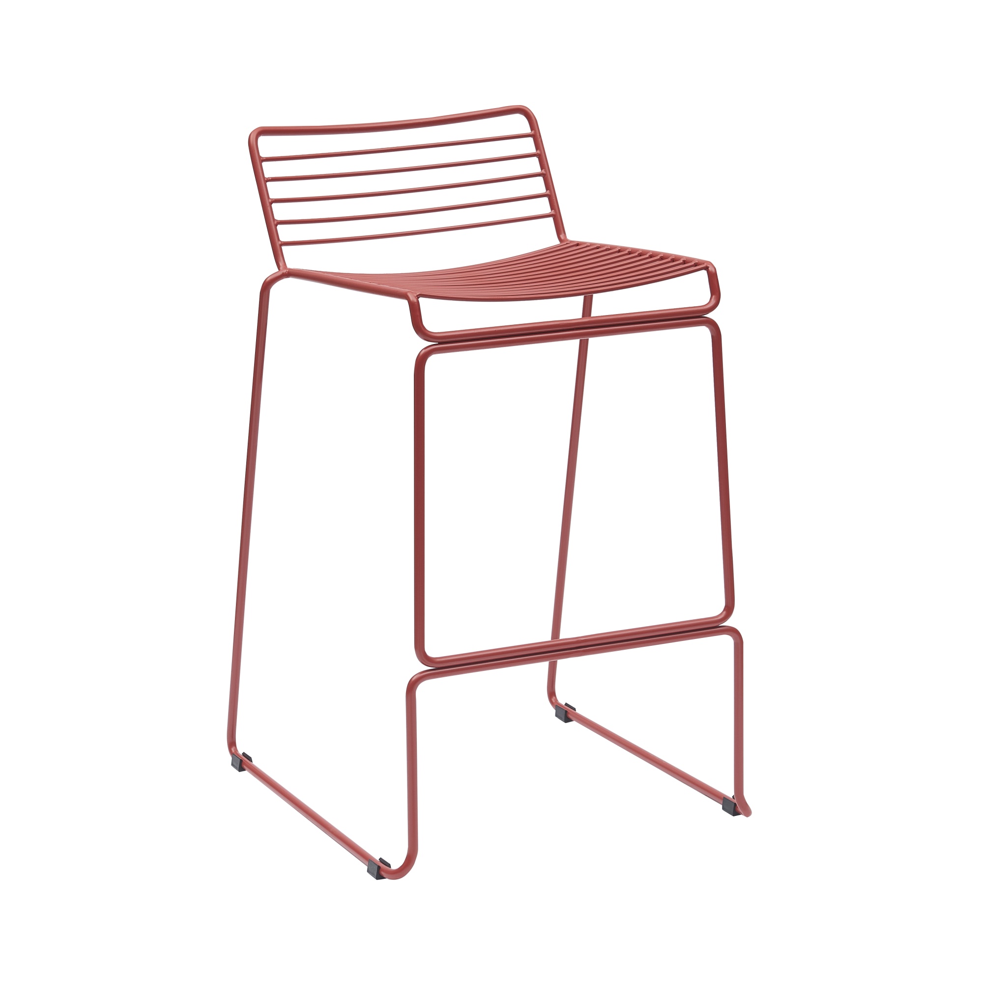 Стул полубарный Danny бордовый с подушкой Stool Group