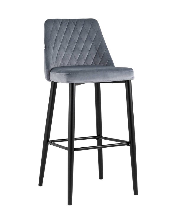 Стул барный Диего велюр серый Stool Group
