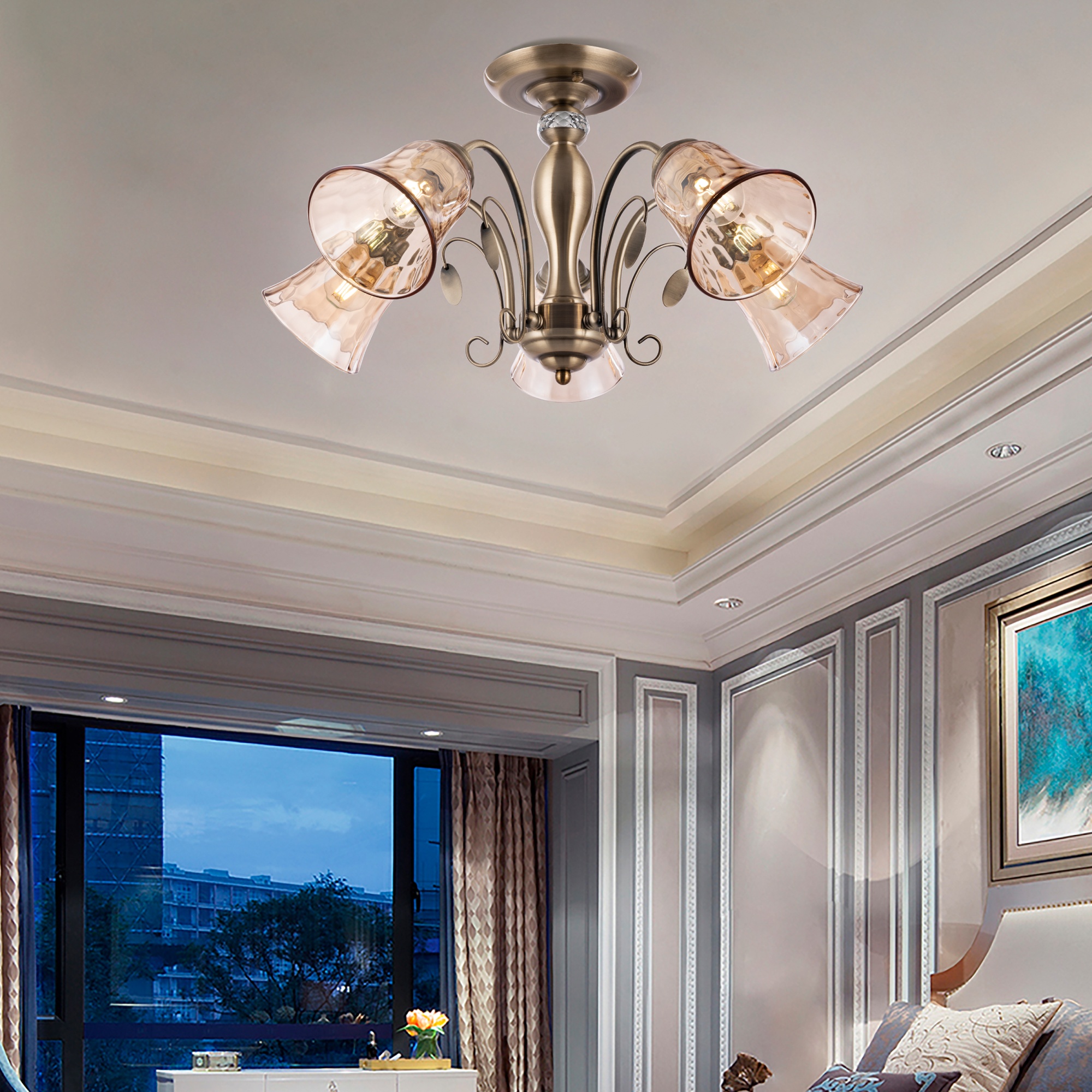 Люстра с плафонами 346700/5 AB Arte Milano