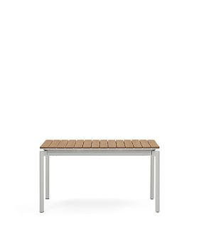 Уличный раздвижной стол Canyelles из полистирола и алюминия светло-серого цвета, 140 (200) x 90 La Forma (ex Julia Grup)