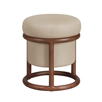 Пуф 5176 из экокожи цвета норки Angel Cerda