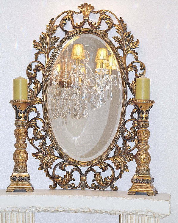 Настенное зеркало в золотой раме Гойя Louvre Home LH129G