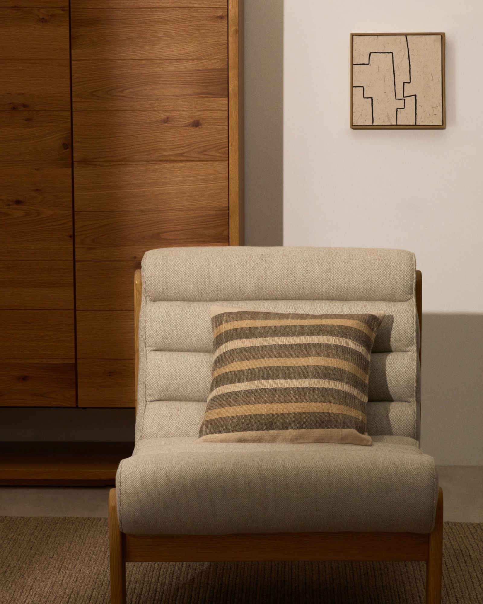 Awen Чехол на подушку из хлопка с полосками, разноцветный 45 x 45 см La Forma (ex Julia Grup)