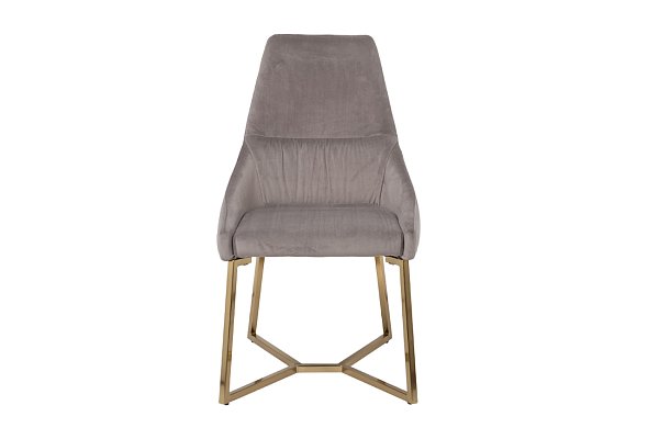Стул на металлическом каркасе серый велюровый Garda Decor 30C-1185 GRE