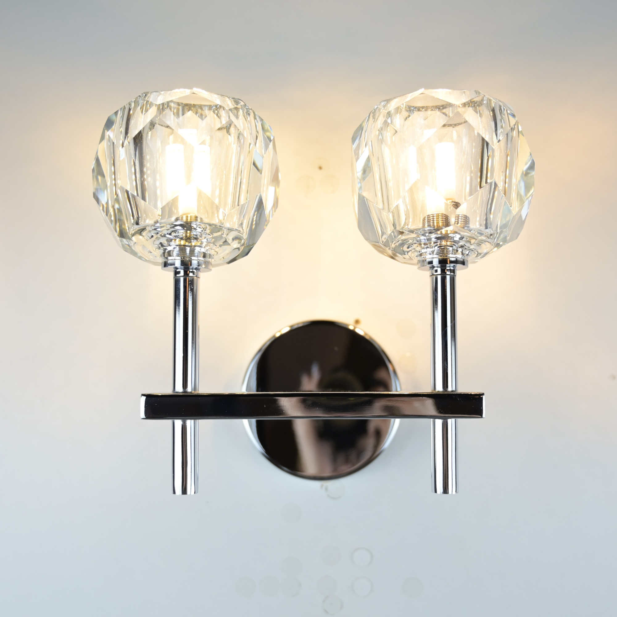 Бра Rh Boule De Cristal Double Sconce Chrome By Imperiumloft