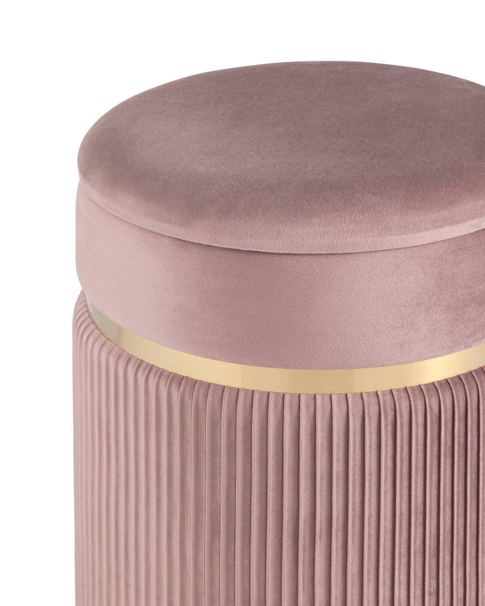 Пуф Миранда с ящиком велюр розовый Stool Group