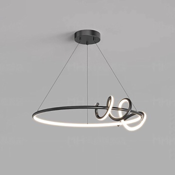 Кольцевая люстра RAFFEL D50 Black by ImperiumLoft