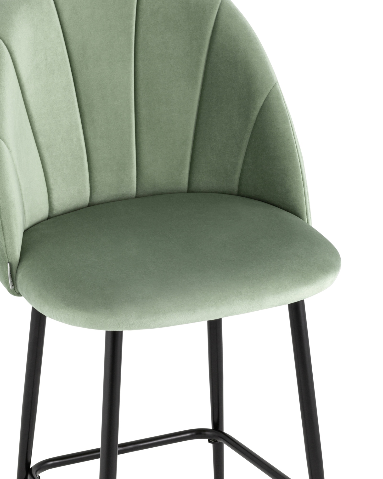 Стул полубарный Логан велюр фисташковый Stool Group