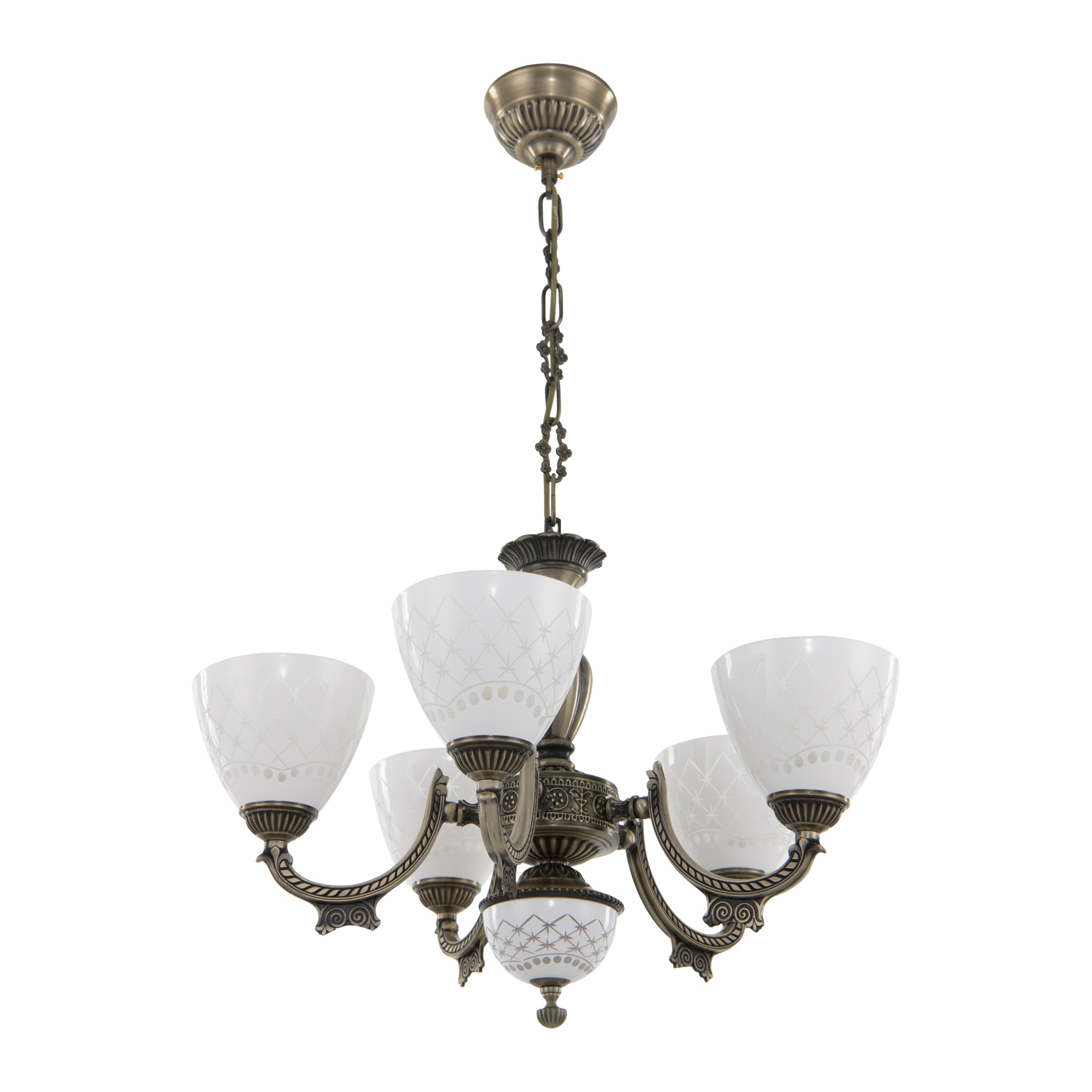 Люстра с плафонами 343837/5 AB Arte Milano