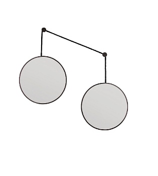 Balance S Black 2 зеркала по 30см  на черном шнуре Art-Zerkalo SM200BL