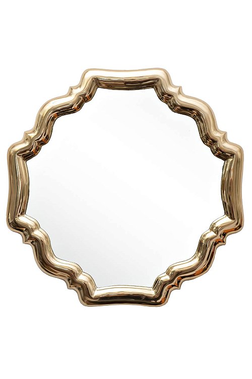Зеркало настенное в золотой металлической раме Garda Decor 94PR-21886
