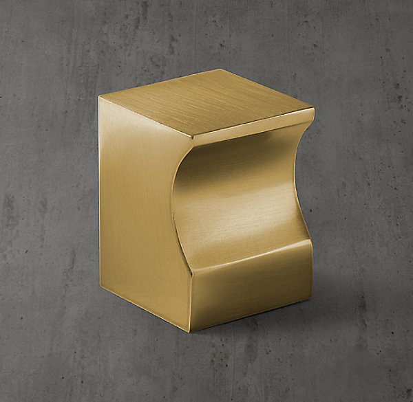 Ручка-кнопка Restoration Hardware Atelier Large Lac.Burnished Brass