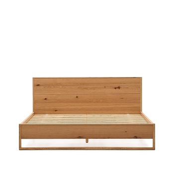 Кровать Alguema из дубового шпона с натуральной отделкой для матраса 180 x 200 La Forma (ex Julia Grup)